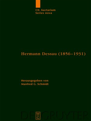 cover image of Hermann Dessau (1856-1931) zum 150. Geburtstag des Berliner Althistorikers und Epigraphikers
